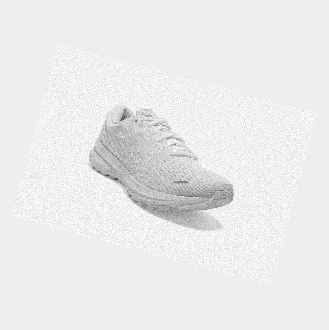 Chaussures Running Route Brooks Ghost 13 Blanche Blanche Homme | DTN-41146200