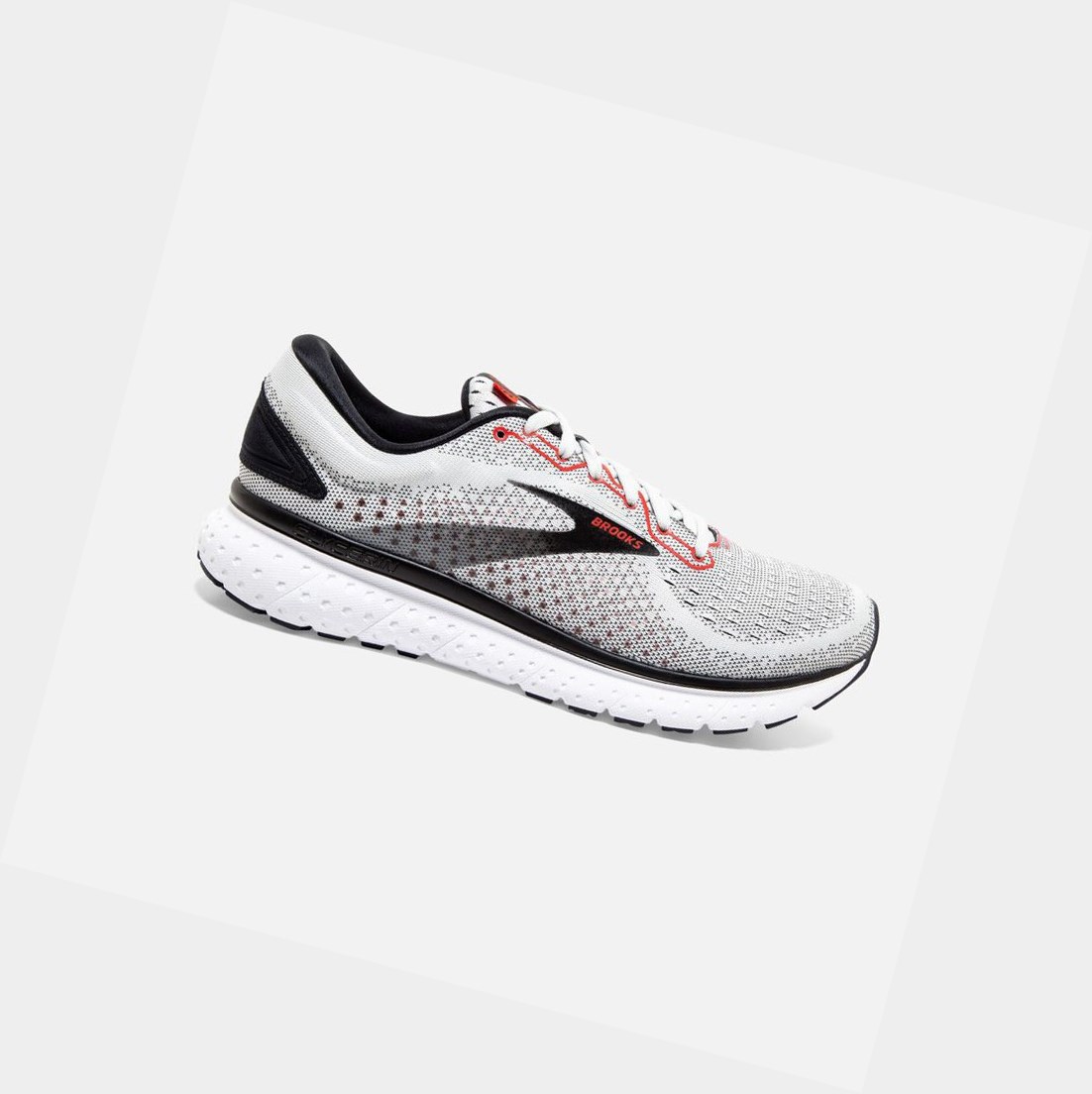 Chaussures Running Route Brooks Glycerin 18 Grise Noir Rouge Homme | AKI-57351380