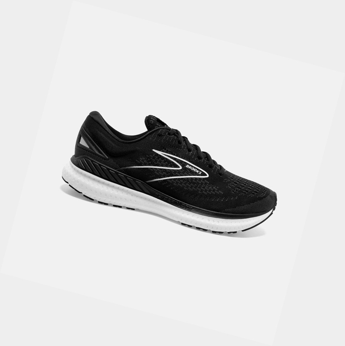 Chaussures Running Route Brooks Glycerin GTS 19 Noir Blanche Homme | ZFP-13151940