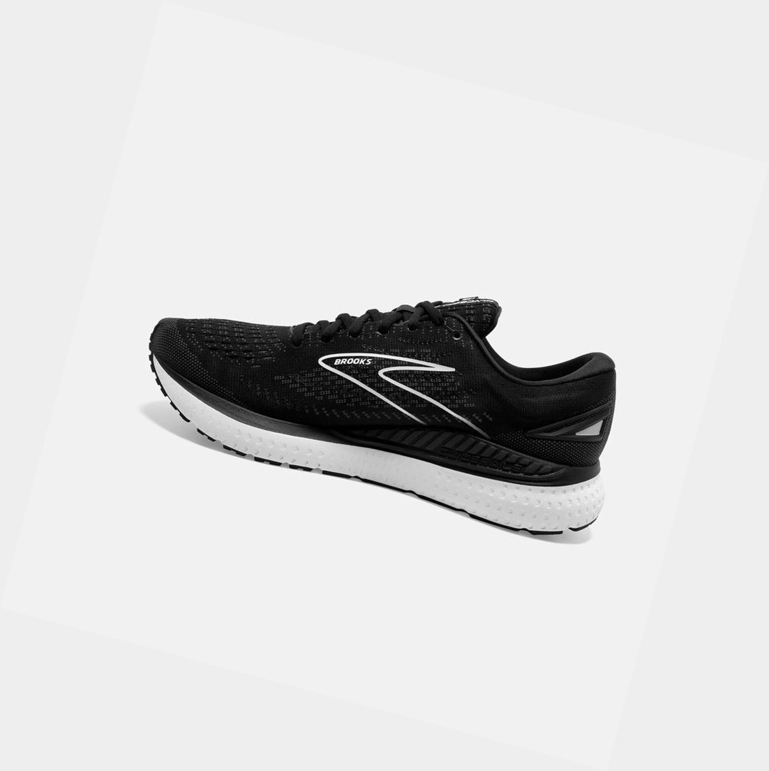 Chaussures Running Route Brooks Glycerin GTS 19 Noir Blanche Homme | ZFP-13151940