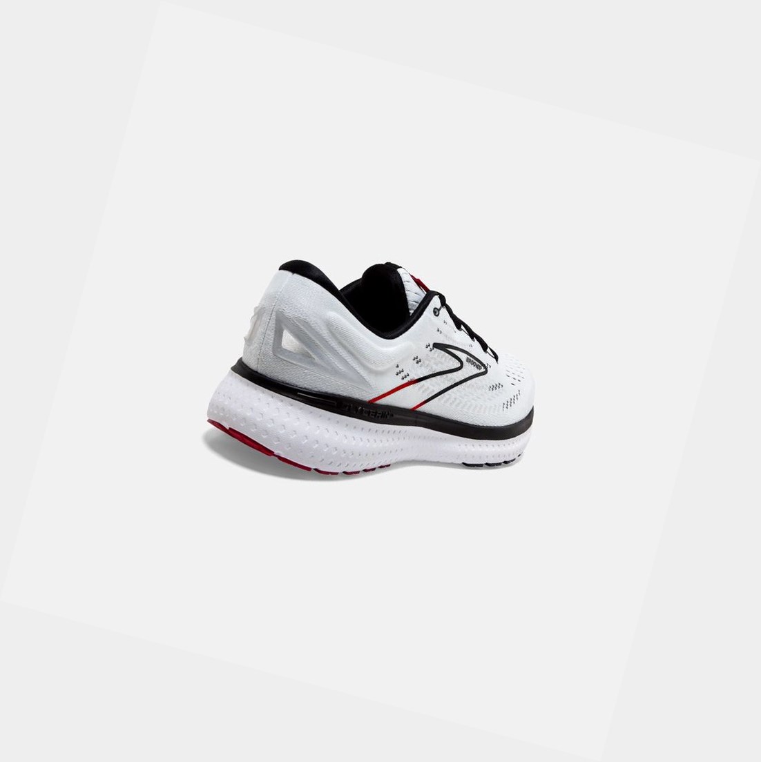 Chaussures Running Route Brooks Glycerin 19 Blanche Noir Rouge Homme | DTB-27559655