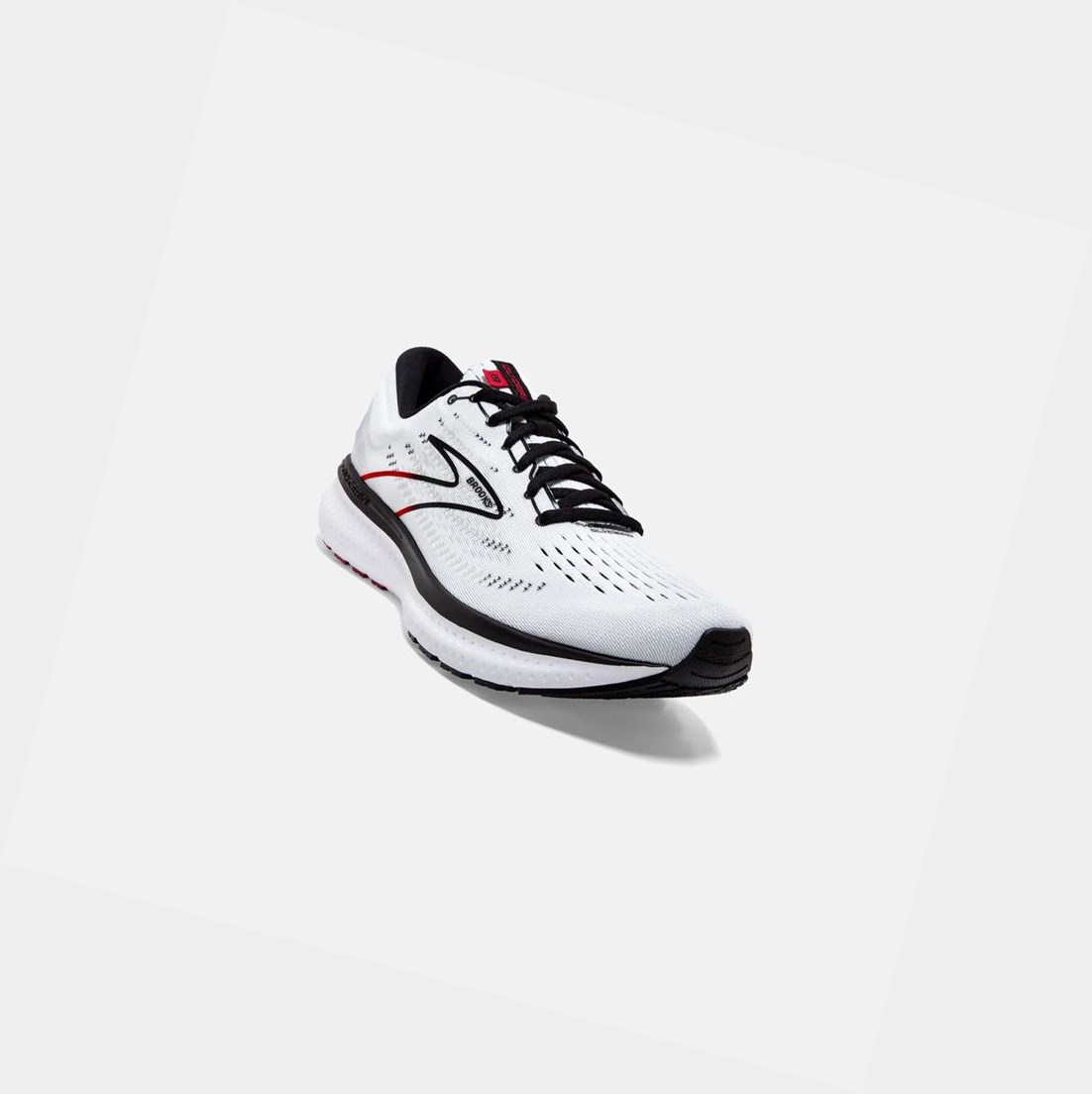 Chaussures Running Route Brooks Glycerin 19 Blanche Noir Rouge Homme | DTB-27559655