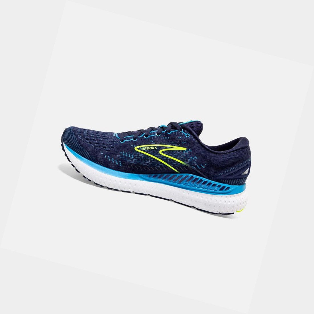 Chaussures Running Route Brooks Glycerin GTS 19 Bleu Marine Bleu Homme | NBK-87232473