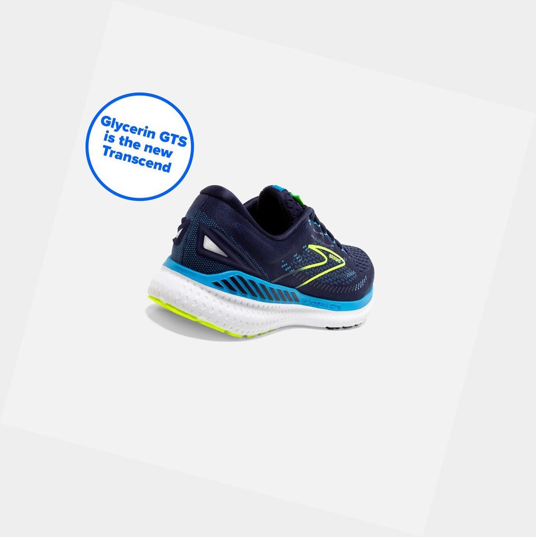 Chaussures Running Route Brooks Glycerin GTS 19 Bleu Marine Bleu Homme | NBK-87232473