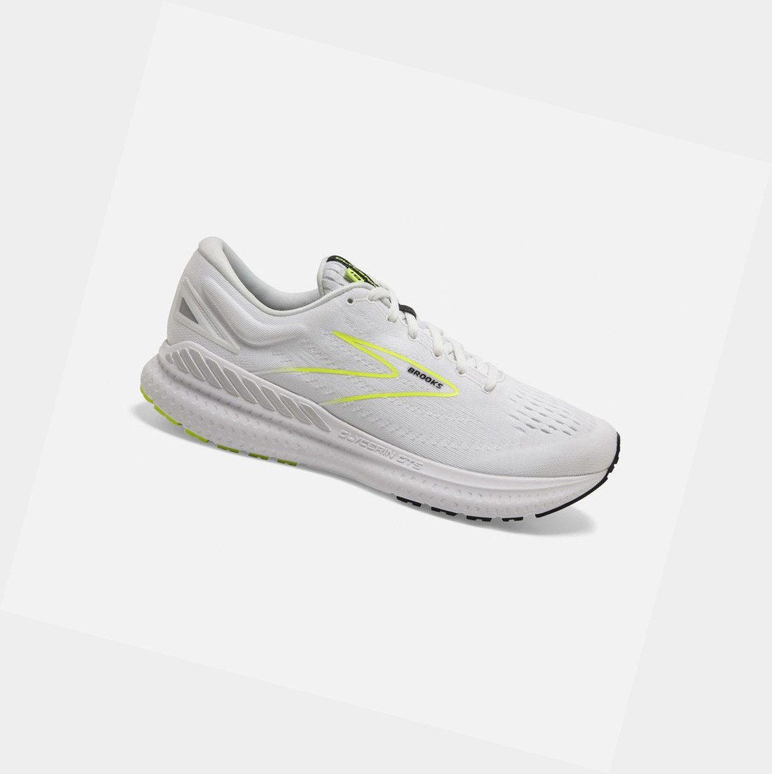 Chaussures Running Route Brooks Glycerin GTS 19 Blanche Noir Homme | TJY-92090907