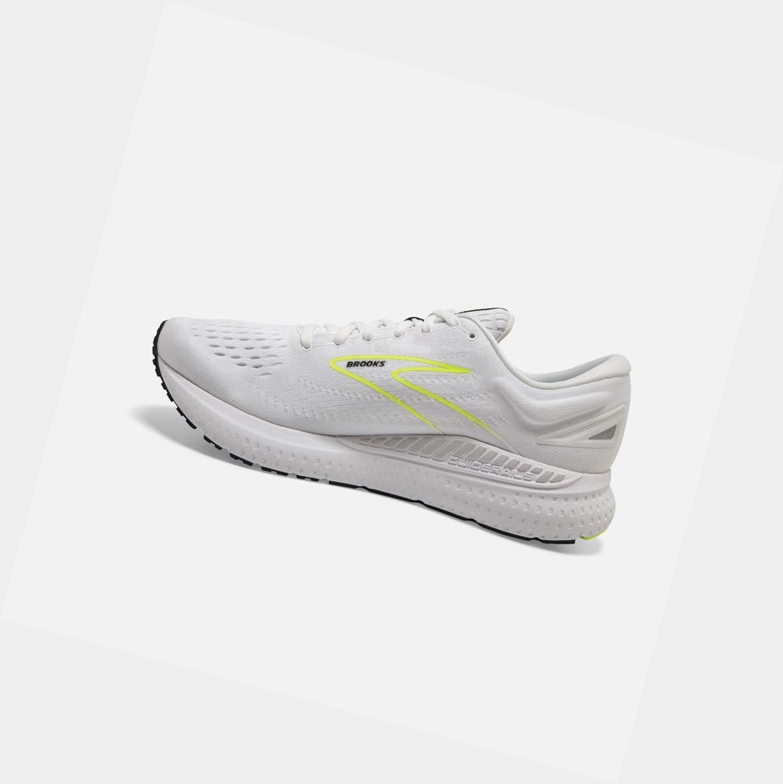 Chaussures Running Route Brooks Glycerin GTS 19 Blanche Noir Homme | TJY-92090907