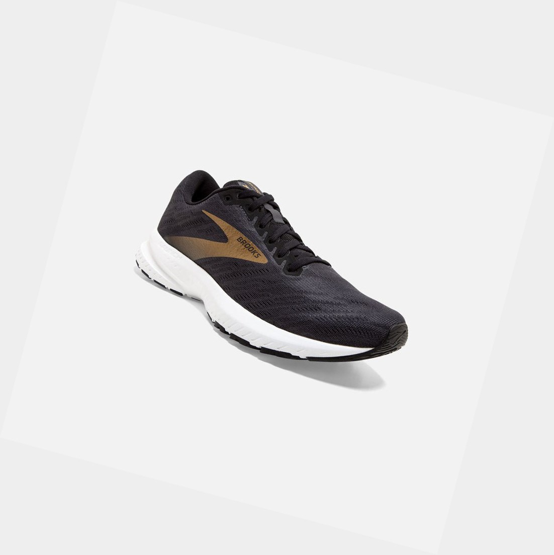 Chaussures Running Route Brooks Launch 7 Noir Doré Homme | XBO-51709230