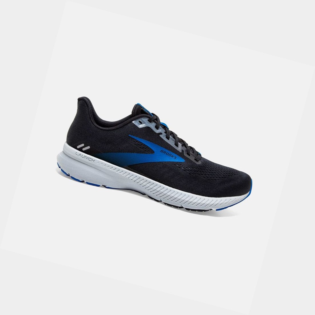 Chaussures Running Route Brooks Launch 8 Noir Grise Bleu Homme | ZMV-88107863