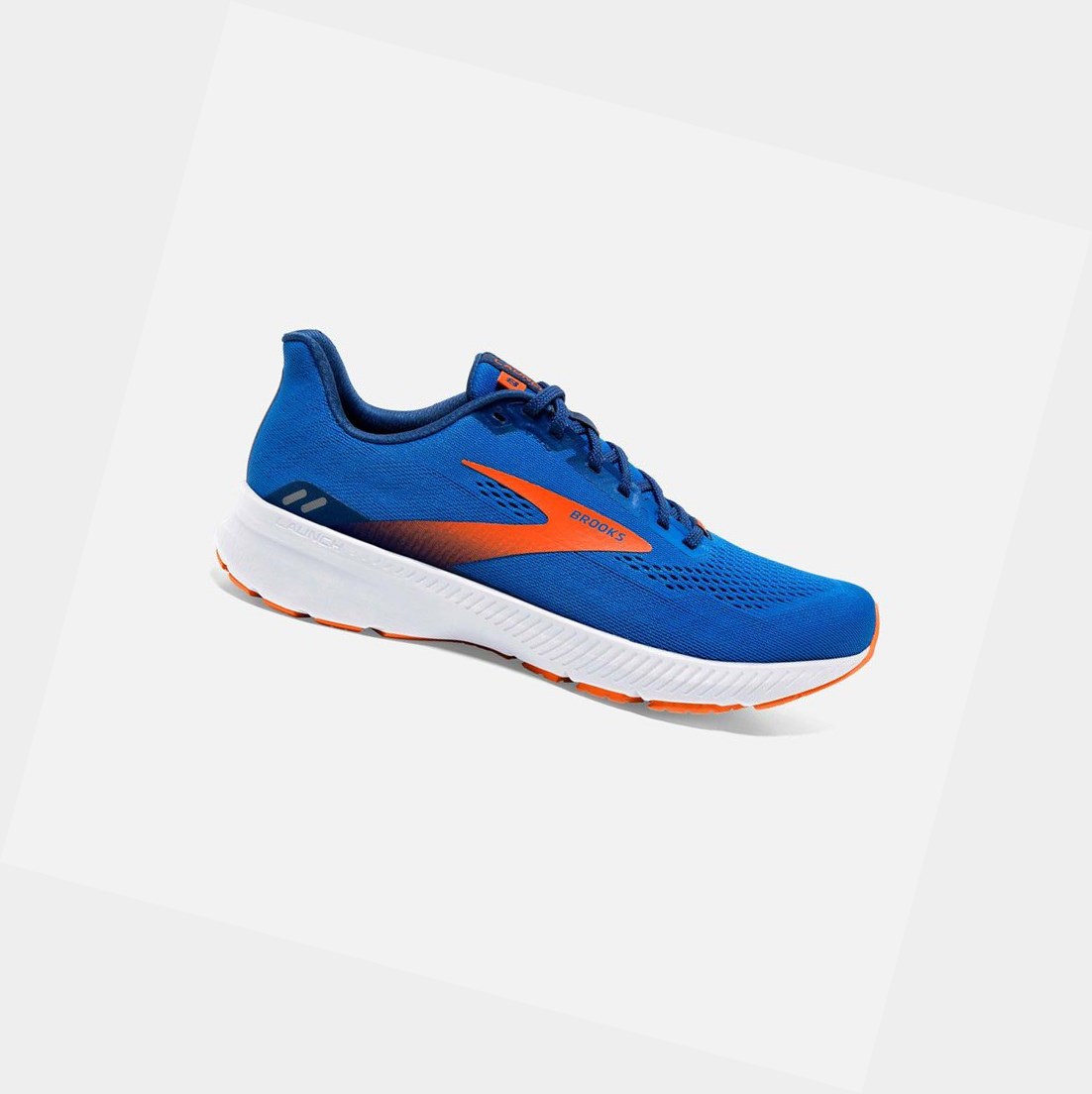 Chaussures Running Route Brooks Launch 8 Bleu Orange Blanche Homme | RKO-95055136