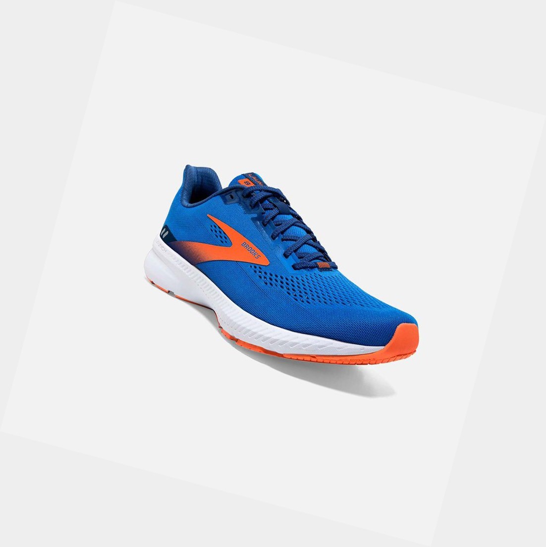 Chaussures Running Route Brooks Launch 8 Bleu Orange Blanche Homme | RKO-95055136