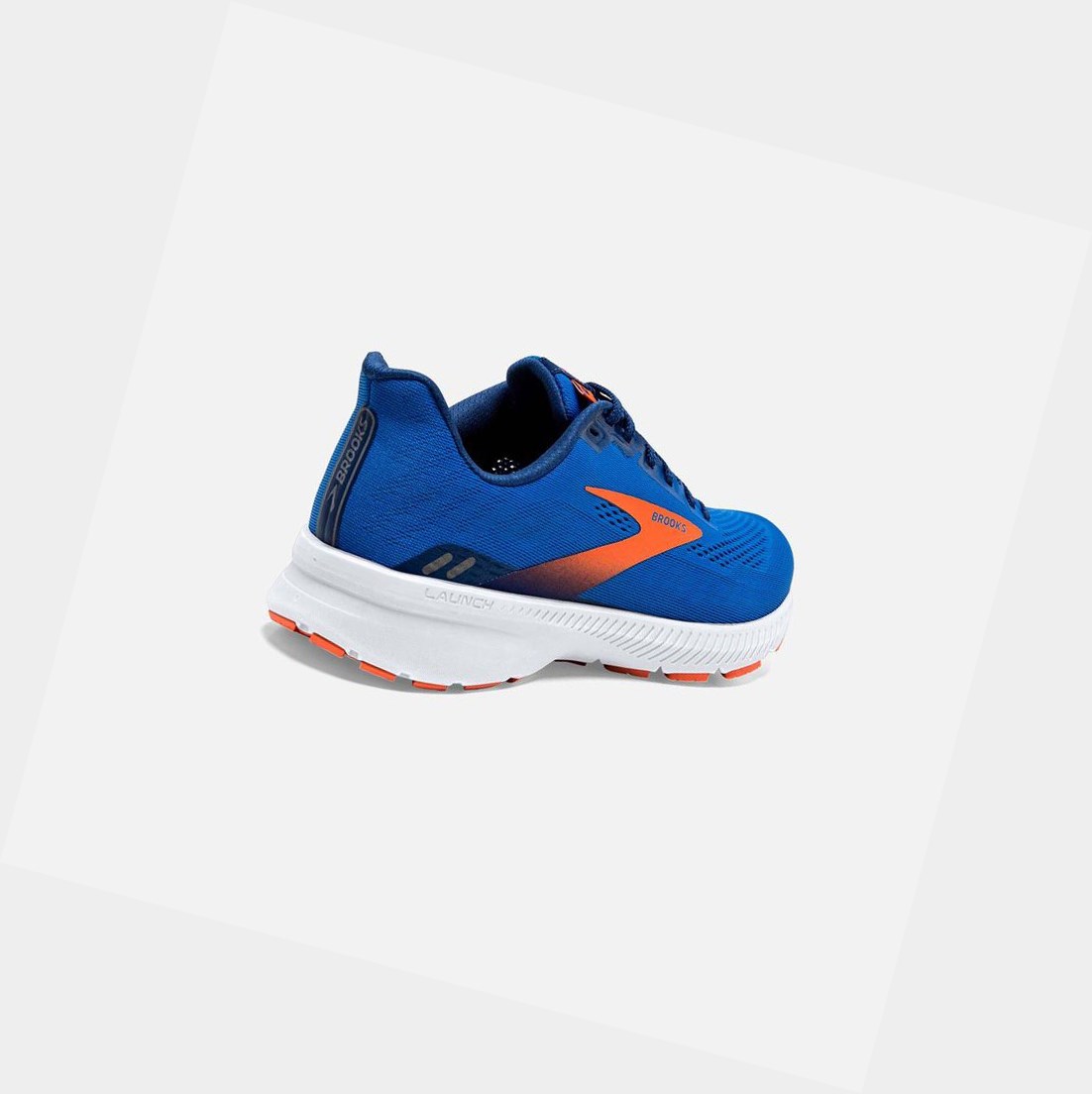 Chaussures Running Route Brooks Launch 8 Bleu Orange Blanche Homme | RKO-95055136