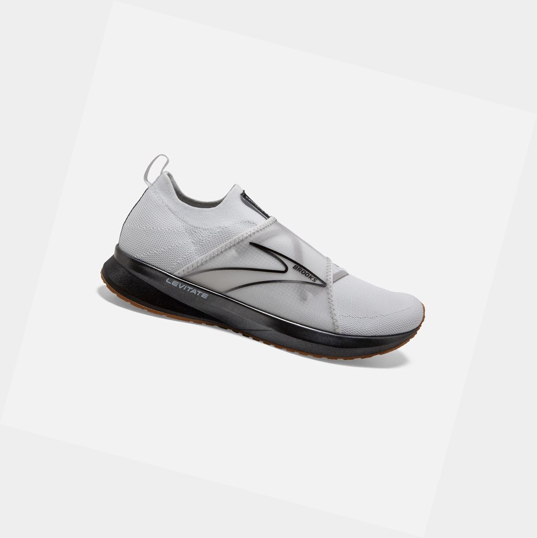 Chaussures Running Route Brooks Levitate 4 LE Blanche Noir Homme | YAU-29146840