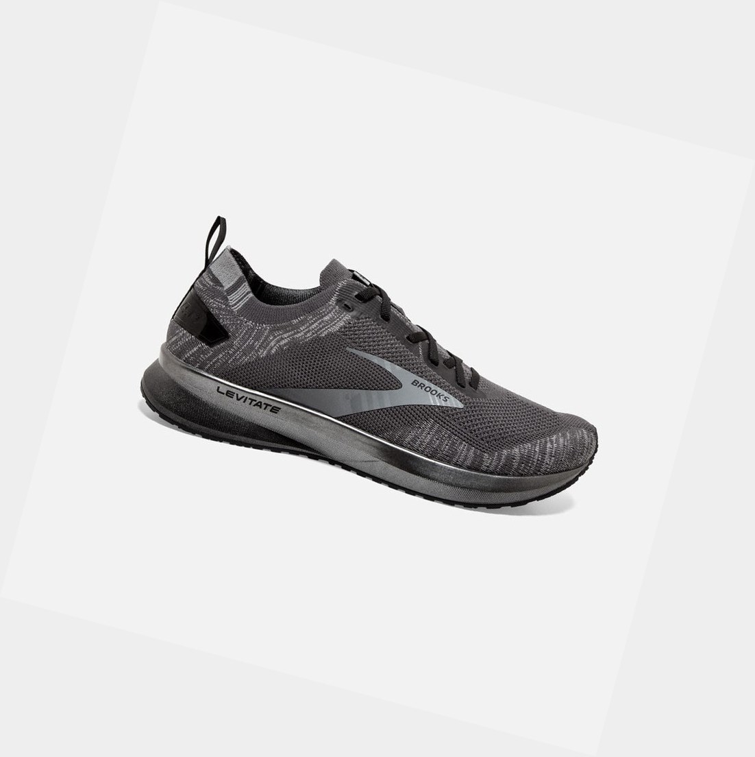 Chaussures Running Route Brooks Levitate 4 Grise Noir Homme | AQT-91860476