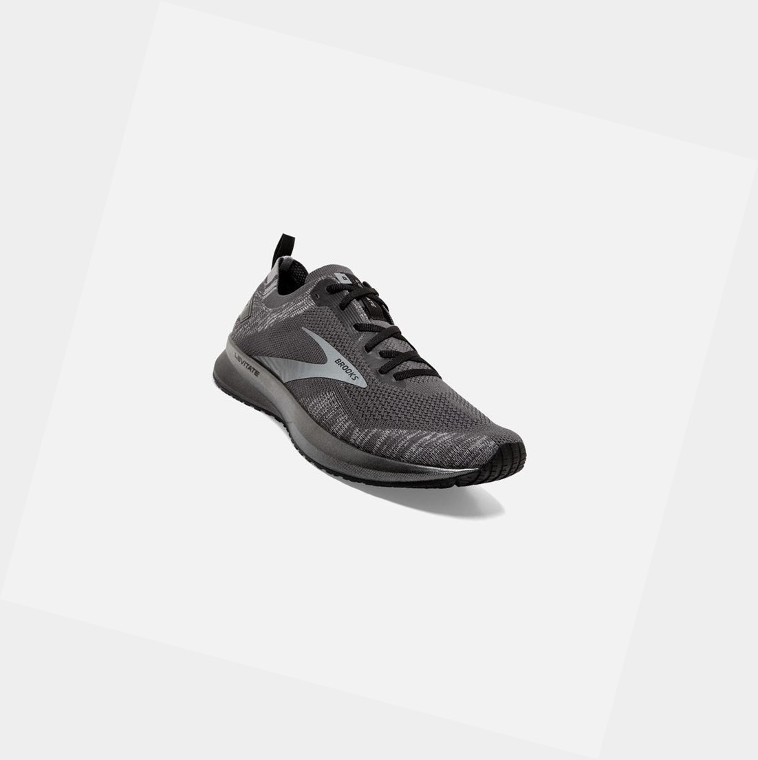 Chaussures Running Route Brooks Levitate 4 Grise Noir Homme | AQT-91860476