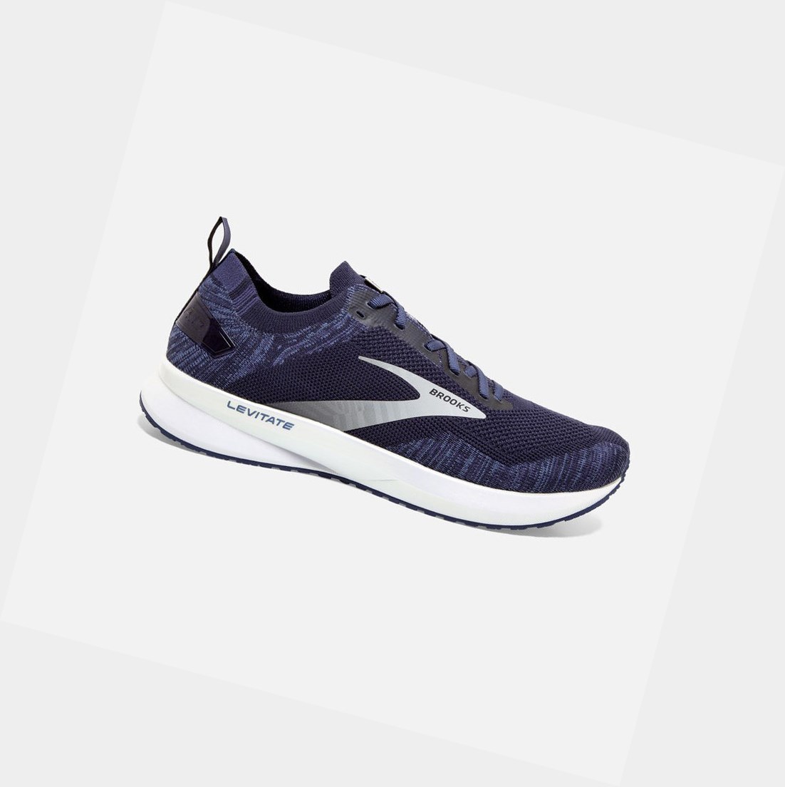 Chaussures Running Route Brooks Levitate 4 Bleu Marine Grise Blanche Homme | OSH-78700814