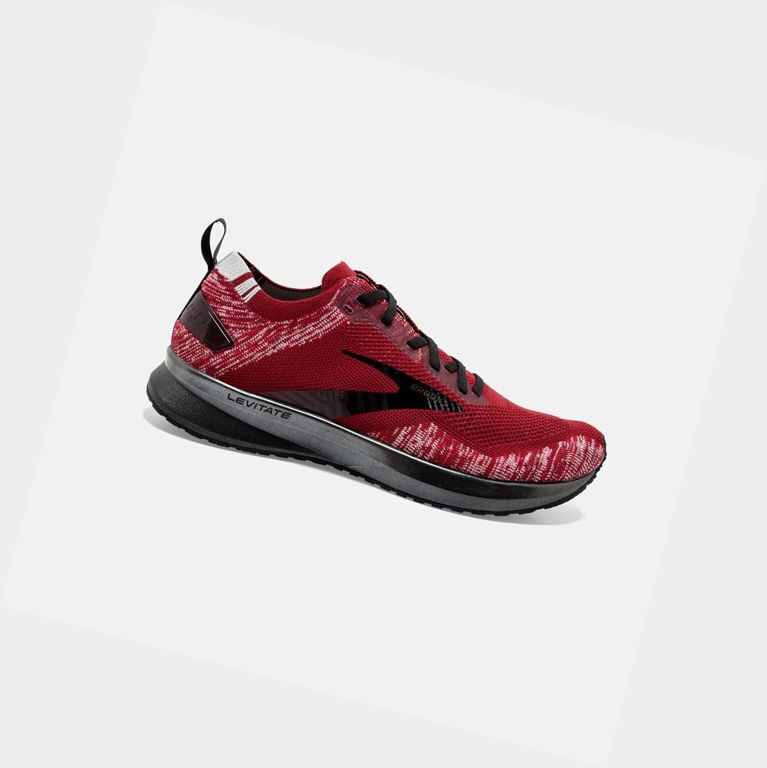 Chaussures Running Route Brooks Levitate 4 Rouge Grise Noir Homme | MPP-14277531