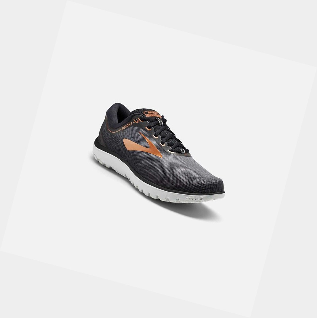 Chaussures Running Route Brooks PureFlow 7 Grise Noir Cuivre Homme | JQR-44564719