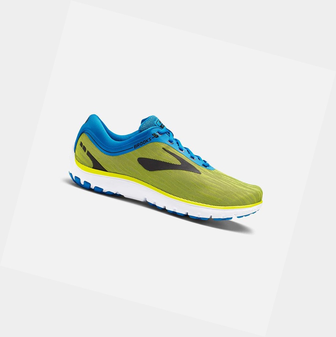 Chaussures Running Route Brooks PureFlow 7 Bleu Noir Homme | DME-47079083