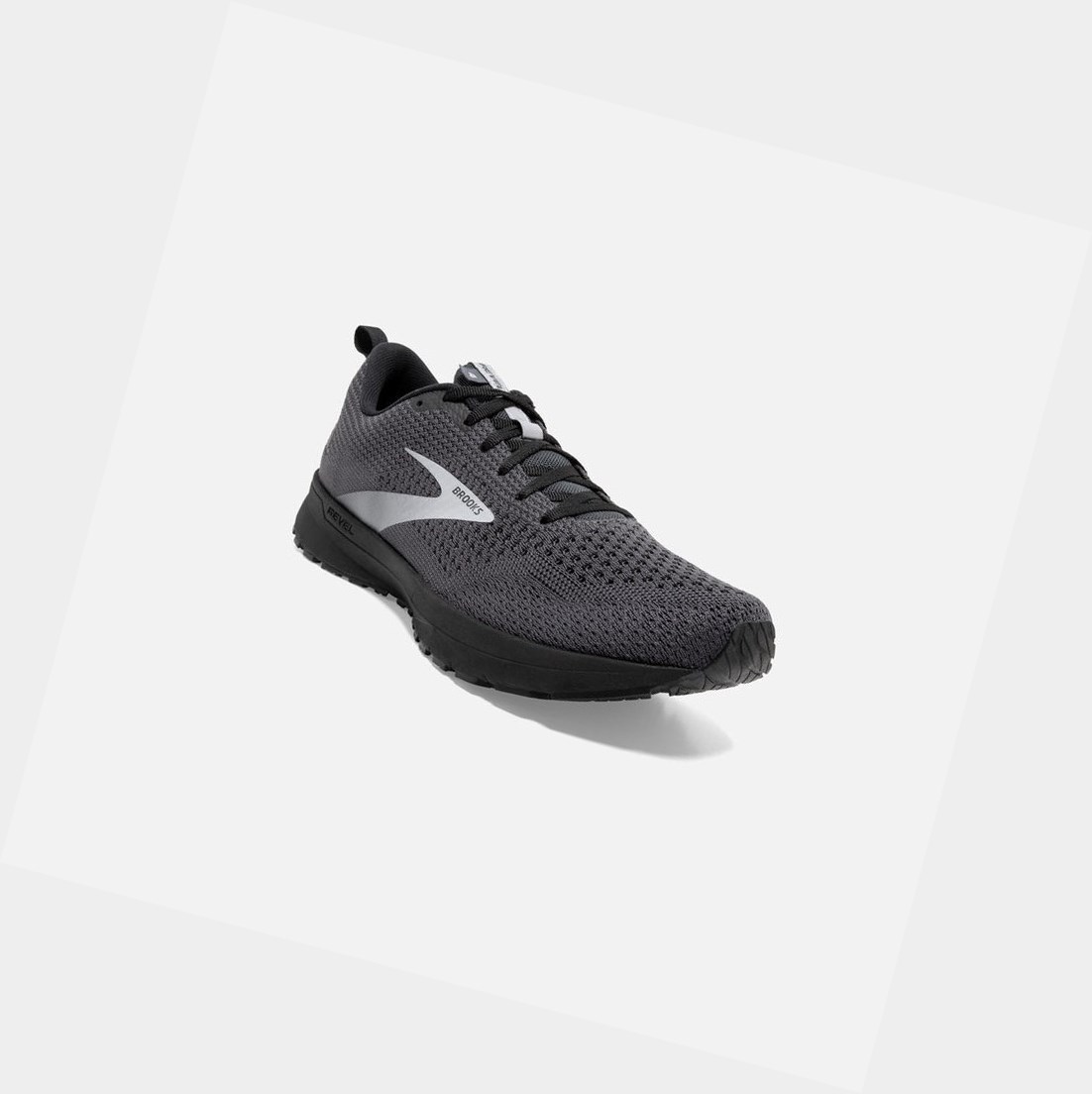 Chaussures Running Route Brooks Revel 4 Noir Grise Homme | LVI-68585222