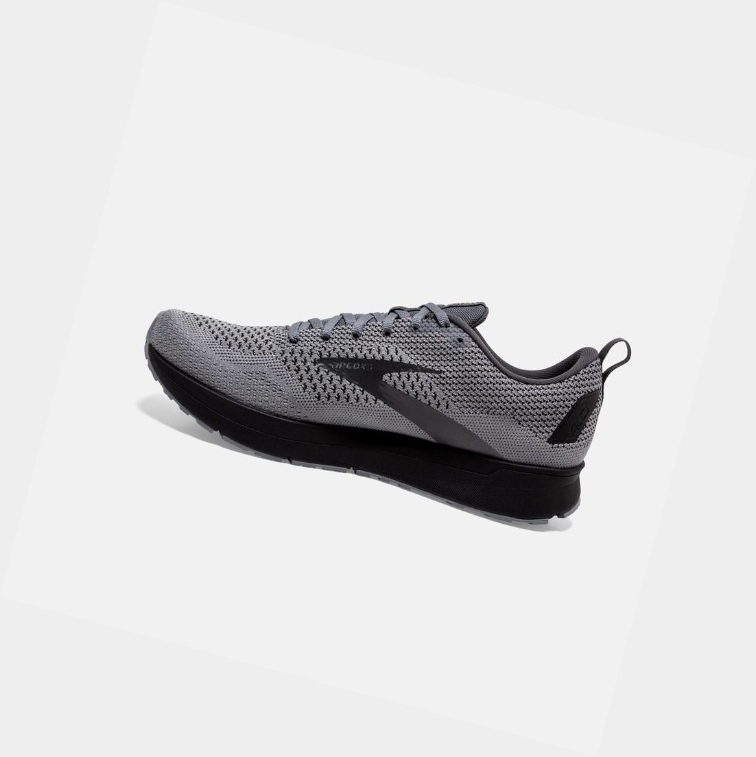 Chaussures Running Route Brooks Revel 4 Grise Noir Homme | EOJ-92216516