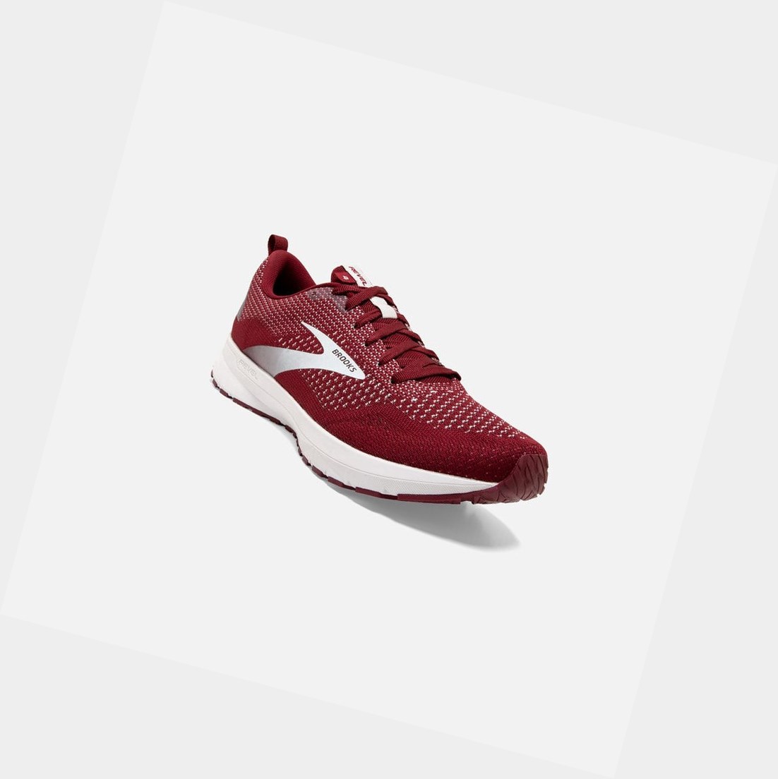 Chaussures Running Route Brooks Revel 4 Bordeaux Blanche Homme | JSB-67807330