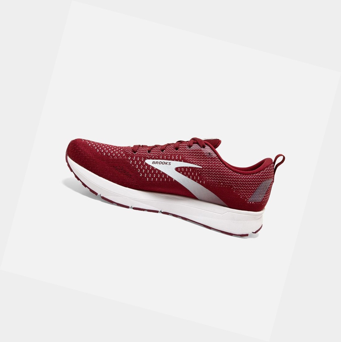 Chaussures Running Route Brooks Revel 4 Bordeaux Blanche Homme | JSB-67807330