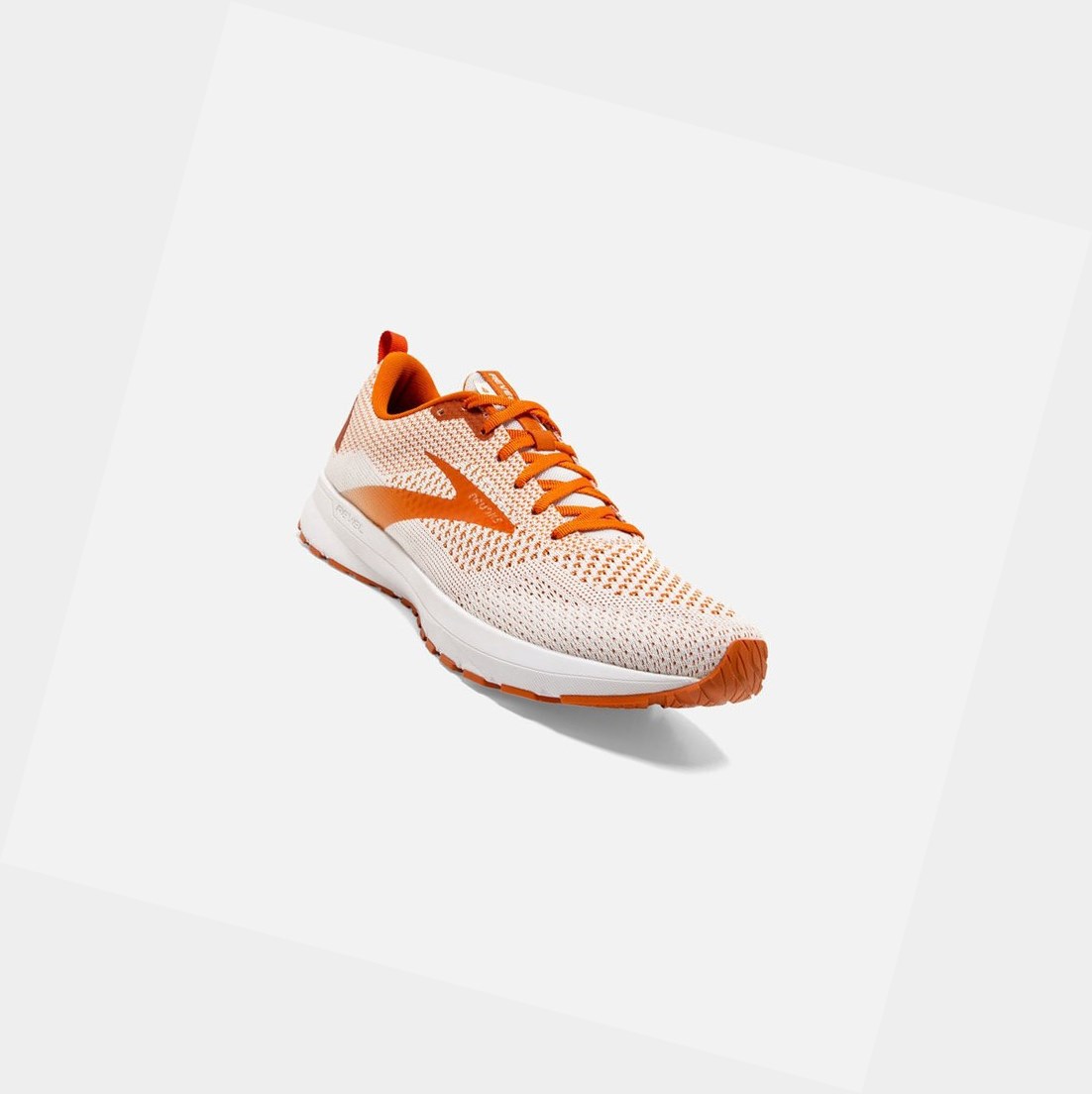 Chaussures Running Route Brooks Revel 4 Blanche Orange Homme | YFD-62963290