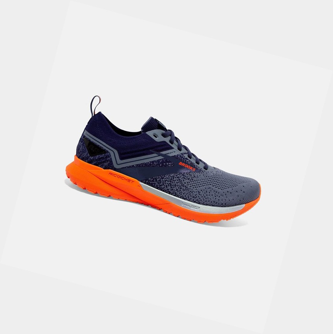 Chaussures Running Route Brooks Ricochet 3 Bleu Marine Grise Homme | UQU-71345155