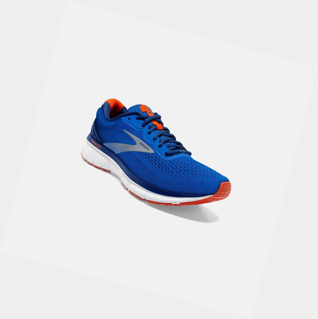 Chaussures Running Route Brooks Trace Bleu Bleu Marine Orange Homme | HUL-86999998