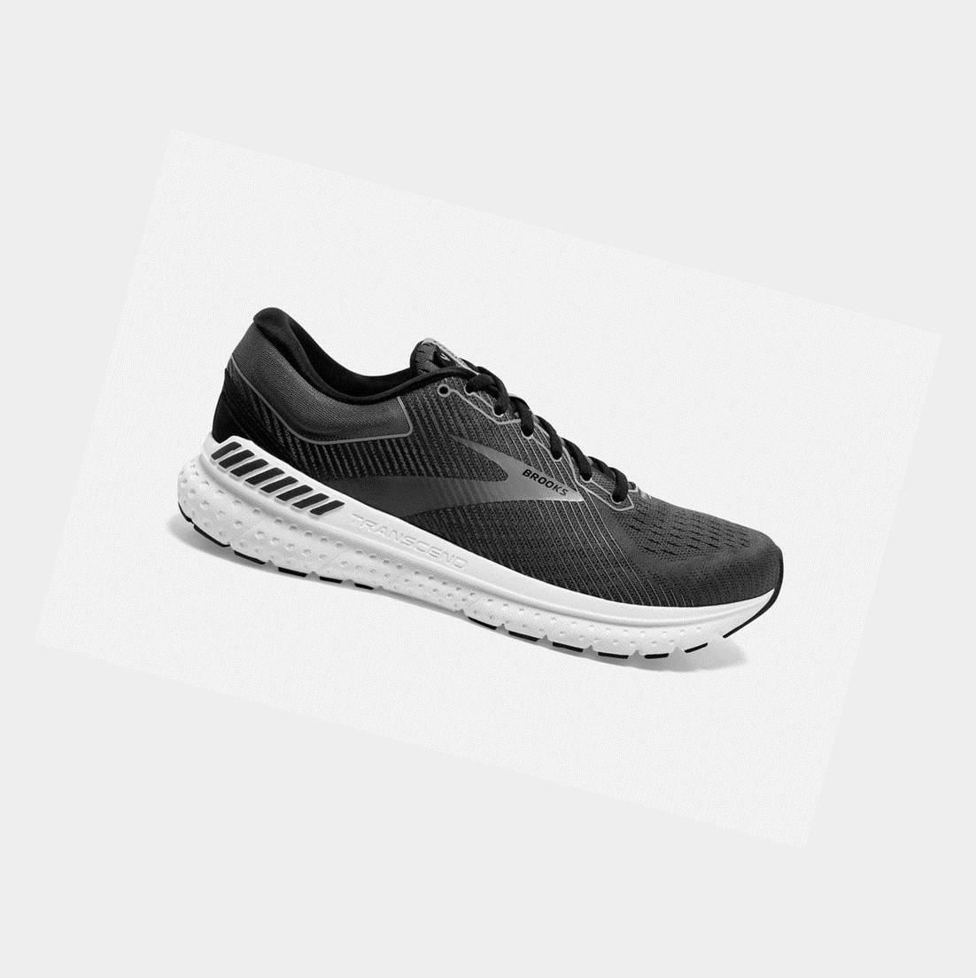 Chaussures Running Route Brooks Transcend 7 Noir Grise Homme | SKM-55978437