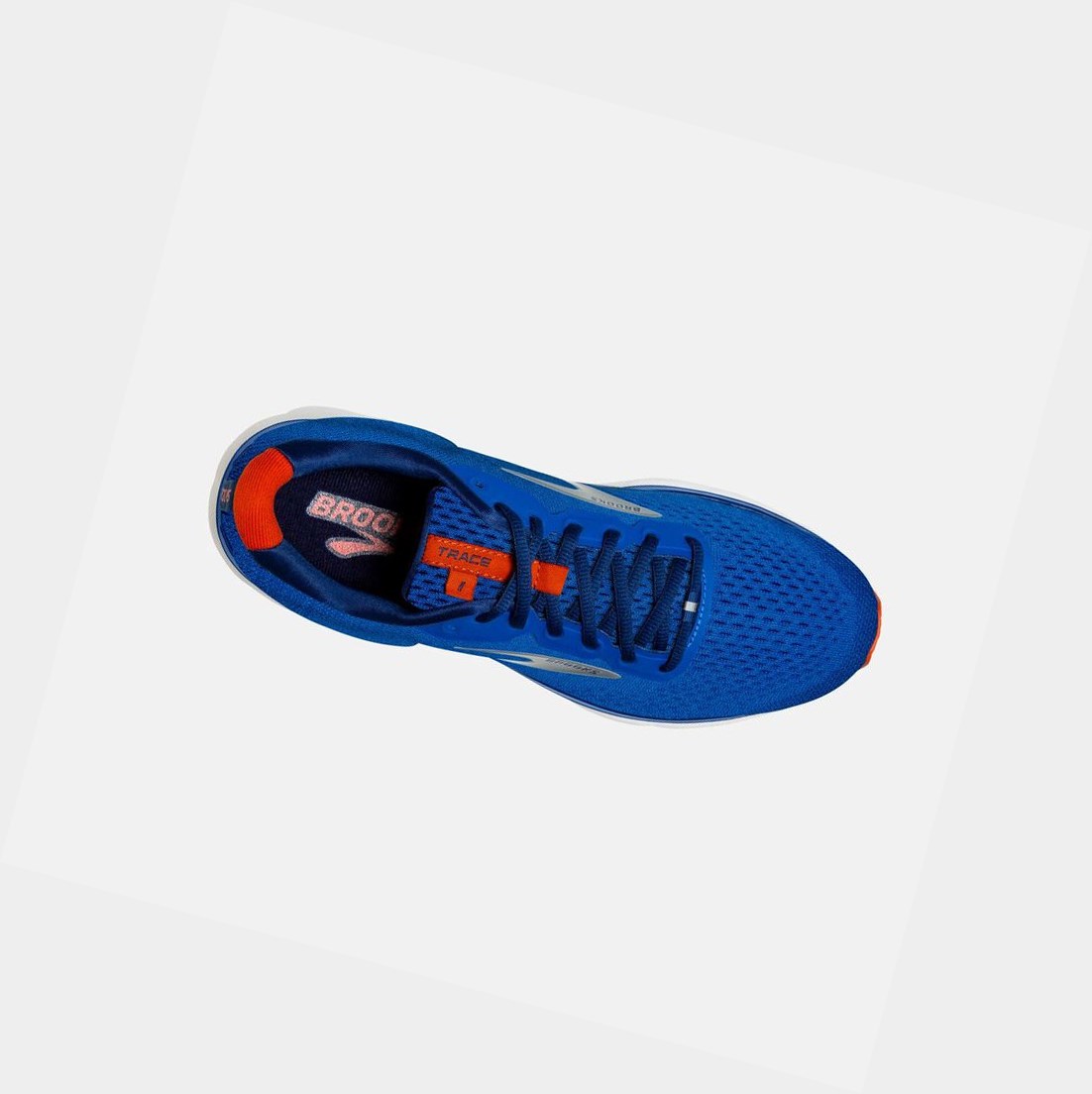 Chaussures Running Route Brooks Trace Bleu Bleu Marine Orange Homme | HUL-86999998