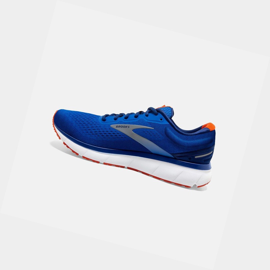 Chaussures Running Route Brooks Trace Bleu Bleu Marine Orange Homme | HUL-86999998