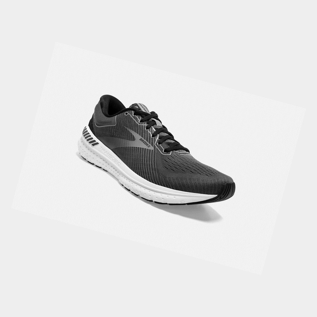 Chaussures Running Route Brooks Transcend 7 Noir Grise Homme | SKM-55978437